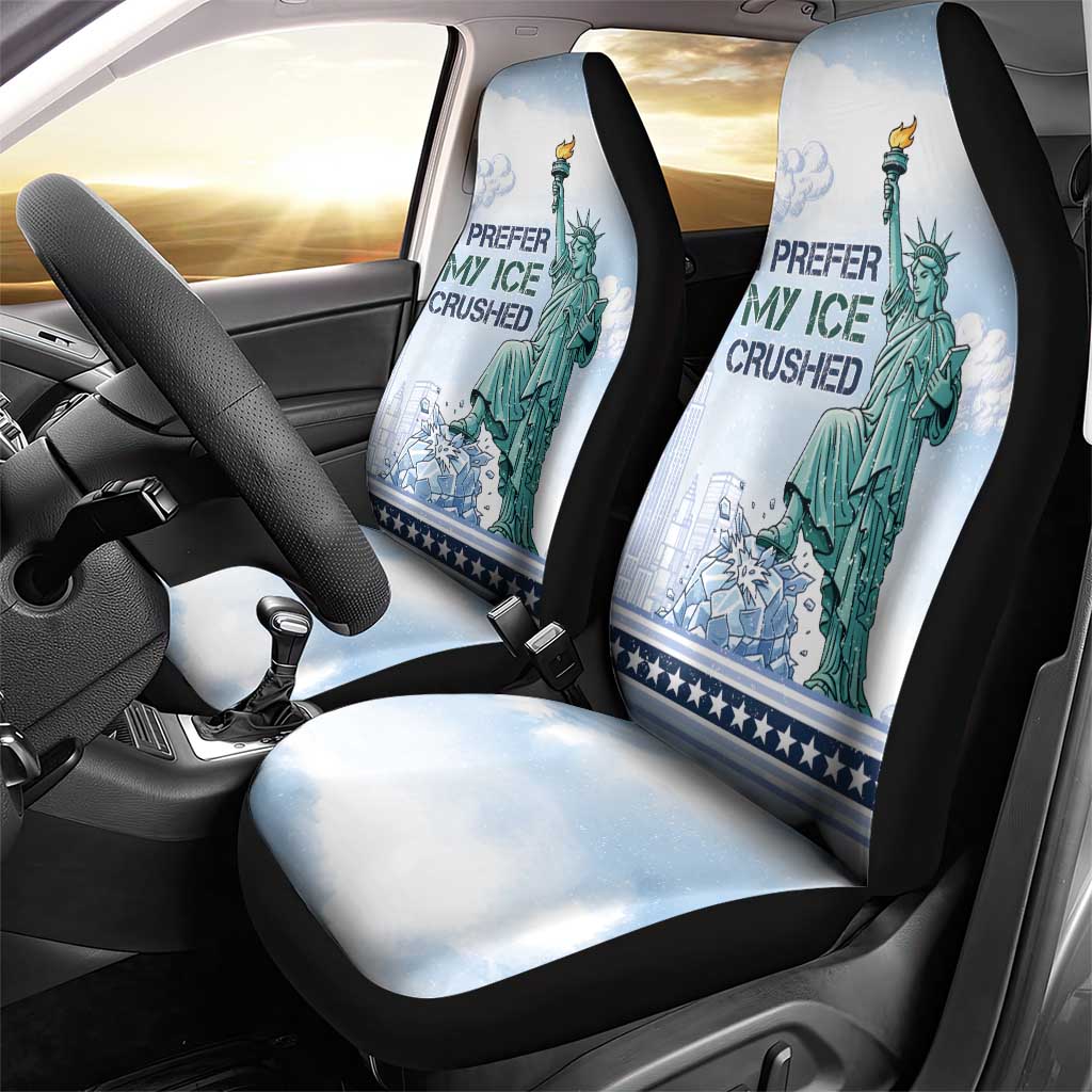 I Prefer My Ice Crushed Car Seat Cover Retro Style