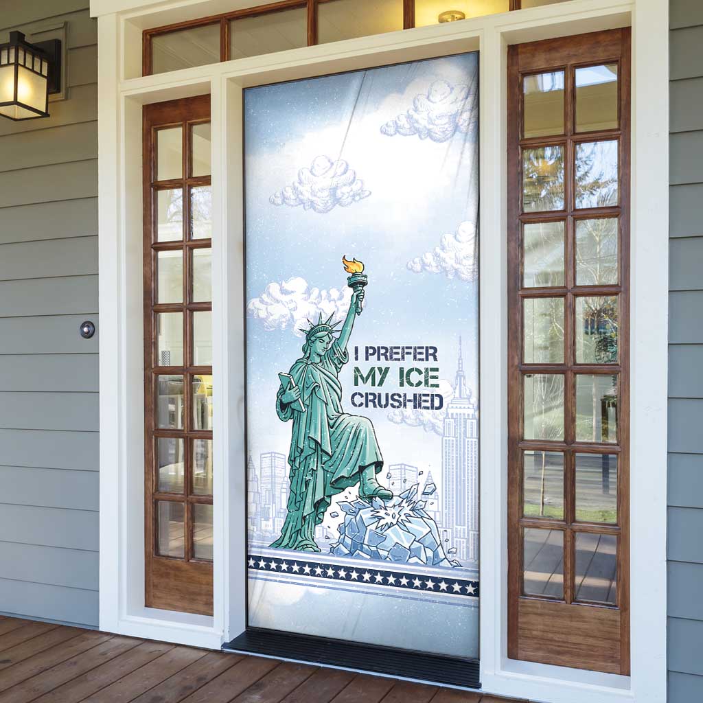 I Prefer My Ice Crushed Door Cover Retro Style
