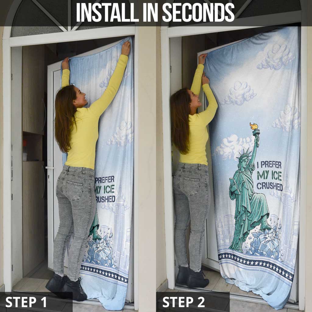 I Prefer My Ice Crushed Door Cover Retro Style