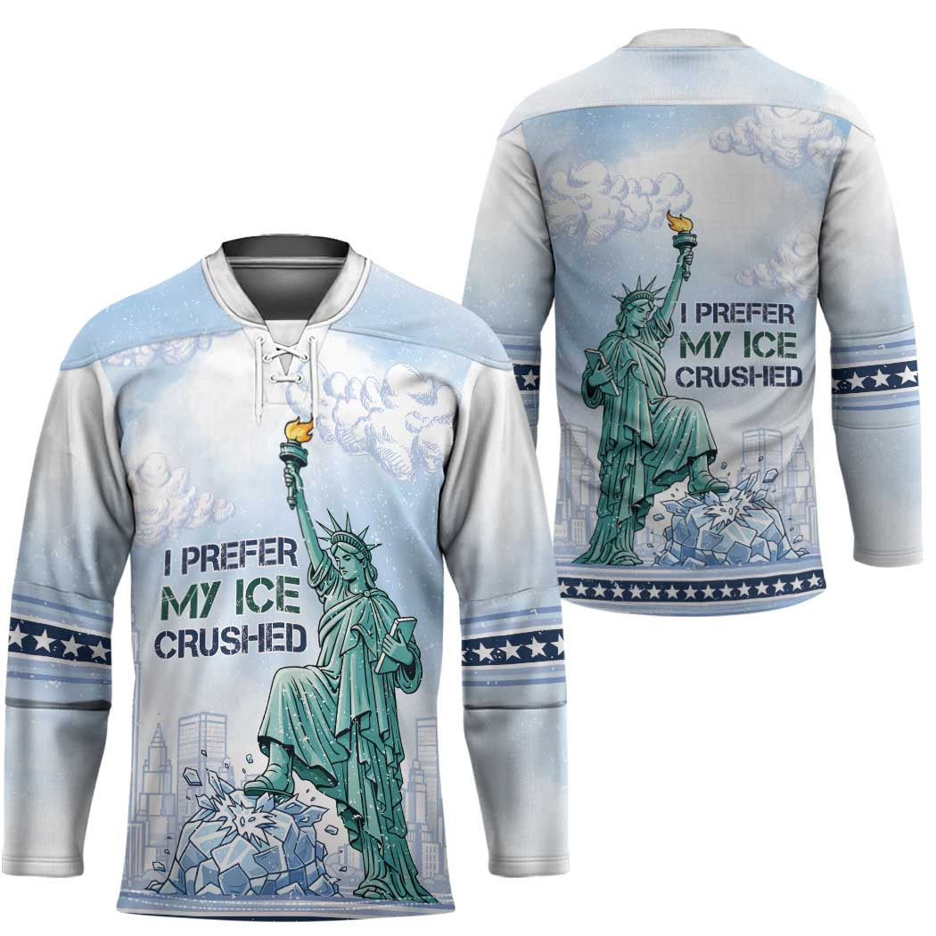 I Prefer My Ice Crushed Hockey Jersey Retro Style