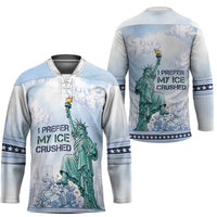 I Prefer My Ice Crushed Hockey Jersey Retro Style