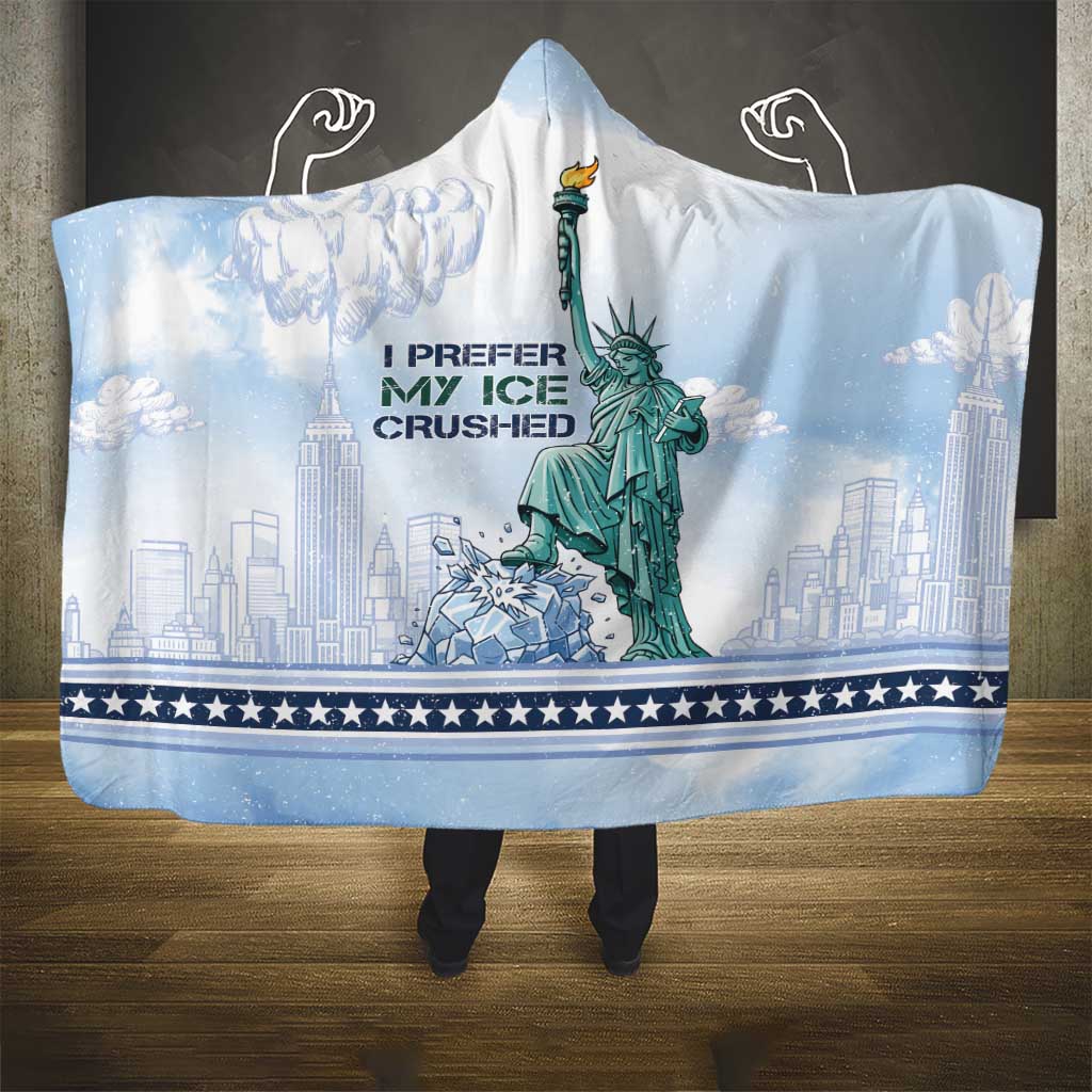 I Prefer My Ice Crushed Hooded Blanket Retro Style