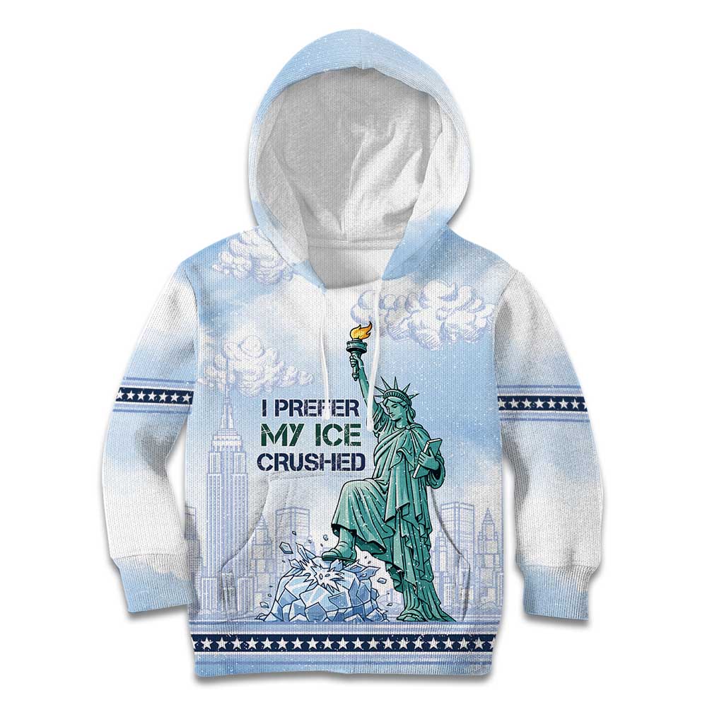 I Prefer My Ice Crushed Kid Hoodie Retro Style
