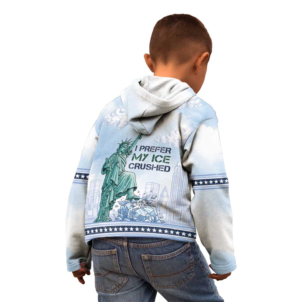 I Prefer My Ice Crushed Kid Hoodie Retro Style