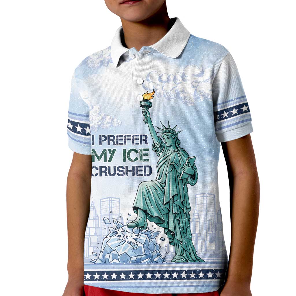 I Prefer My Ice Crushed Kid Polo Shirt Retro Style