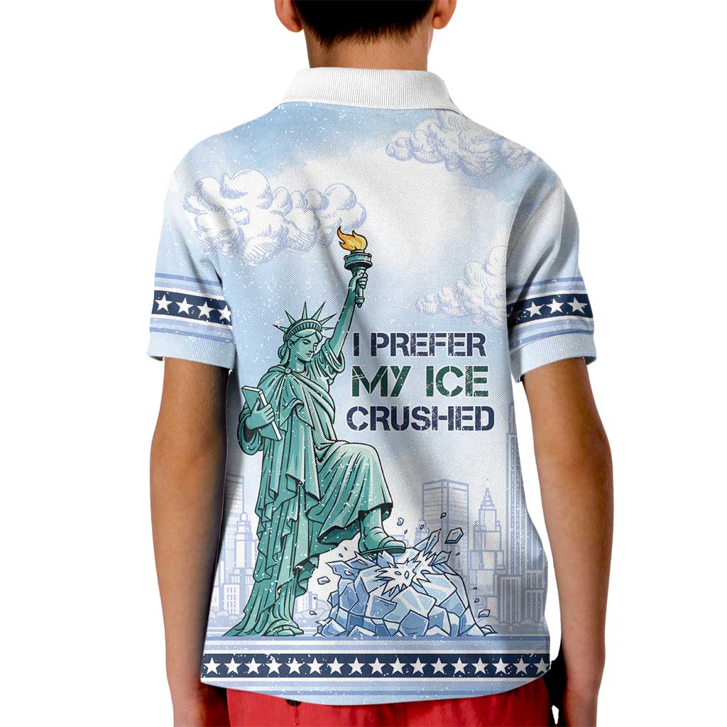 I Prefer My Ice Crushed Kid Polo Shirt Retro Style
