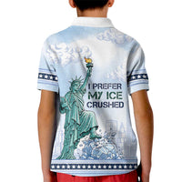 I Prefer My Ice Crushed Kid Polo Shirt Retro Style