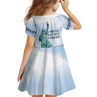 I Prefer My Ice Crushed Kid Short Sleeve Dress Retro Style