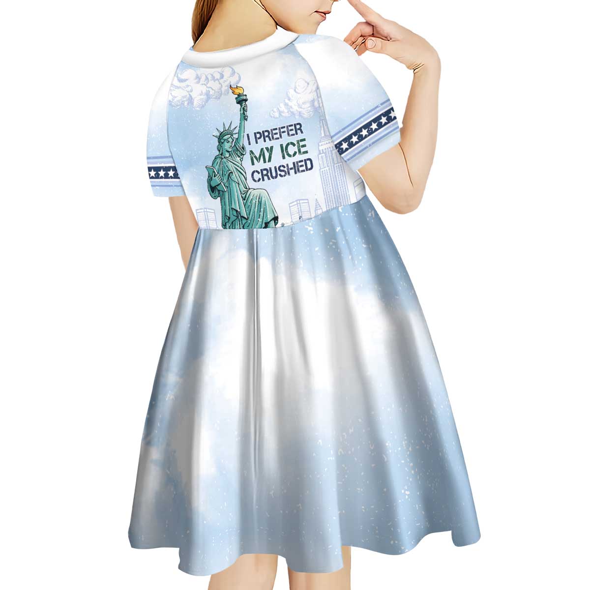 I Prefer My Ice Crushed Kid Short Sleeve Dress Retro Style