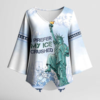I Prefer My Ice Crushed Kimono Sleeve Blouse Retro Style