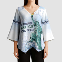 I Prefer My Ice Crushed Kimono Sleeve Blouse Retro Style