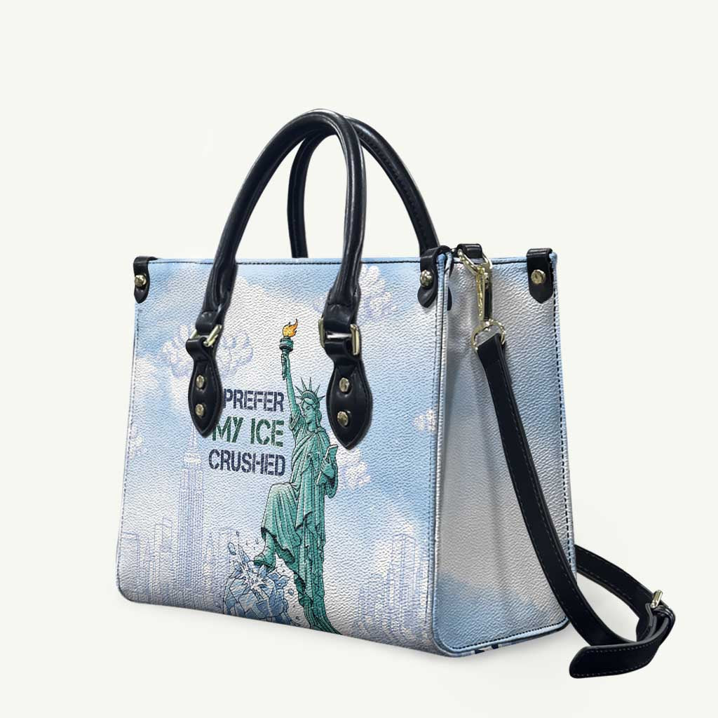 I Prefer My Ice Crushed Leather Bag Retro Style