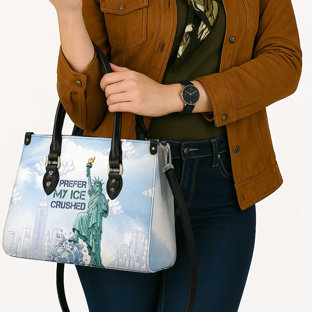 I Prefer My Ice Crushed Leather Bag Retro Style