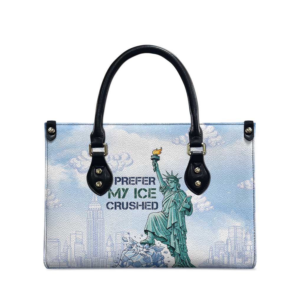I Prefer My Ice Crushed Leather Bag Retro Style
