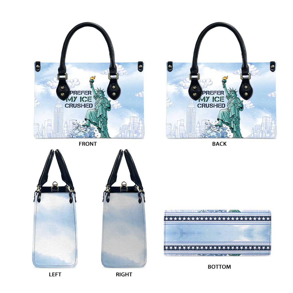 I Prefer My Ice Crushed Leather Bag Retro Style