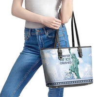 I Prefer My Ice Crushed Leather Tote Bag Retro Style