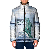 I Prefer My Ice Crushed Padded Jacket Retro Style