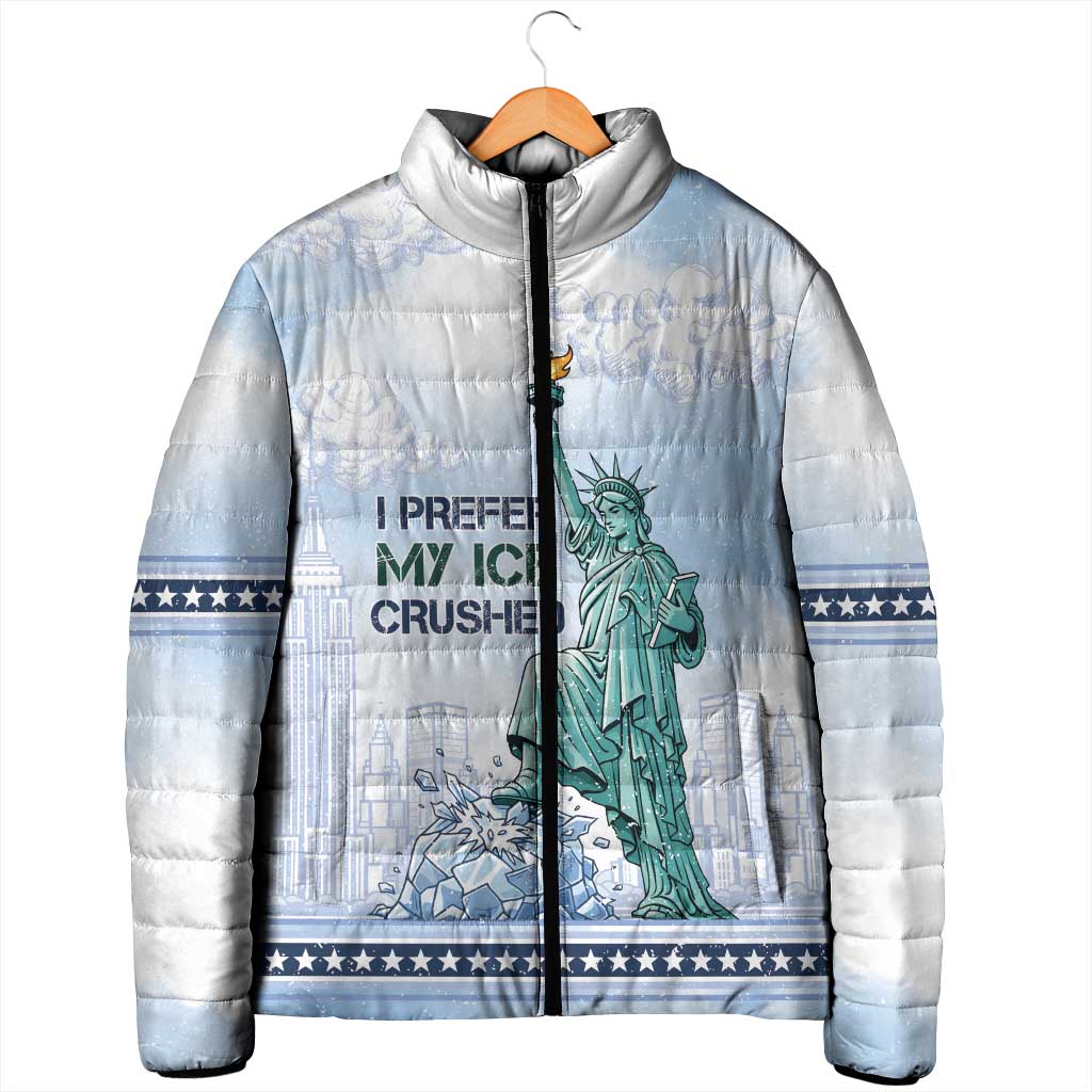 I Prefer My Ice Crushed Padded Jacket Retro Style