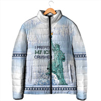 I Prefer My Ice Crushed Padded Jacket Retro Style