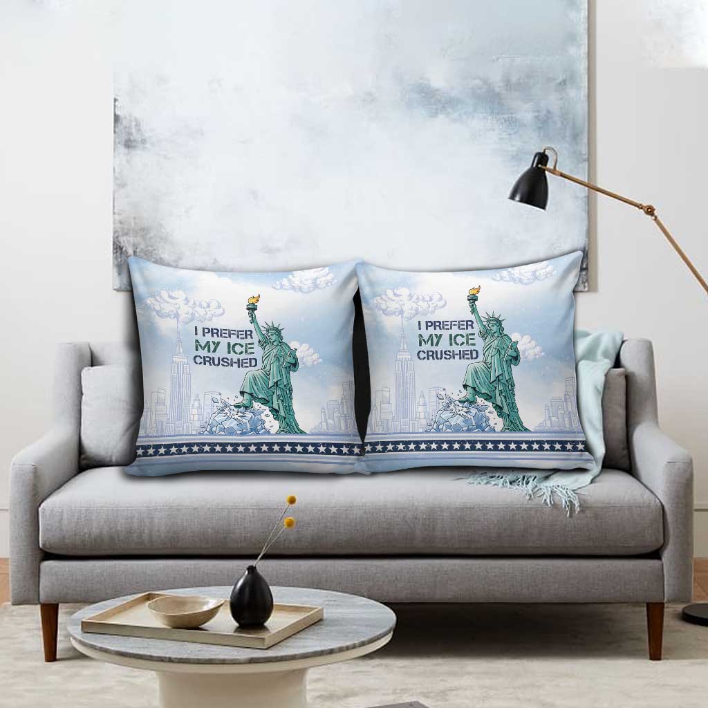 I Prefer My Ice Crushed Pillow Cover Retro Style