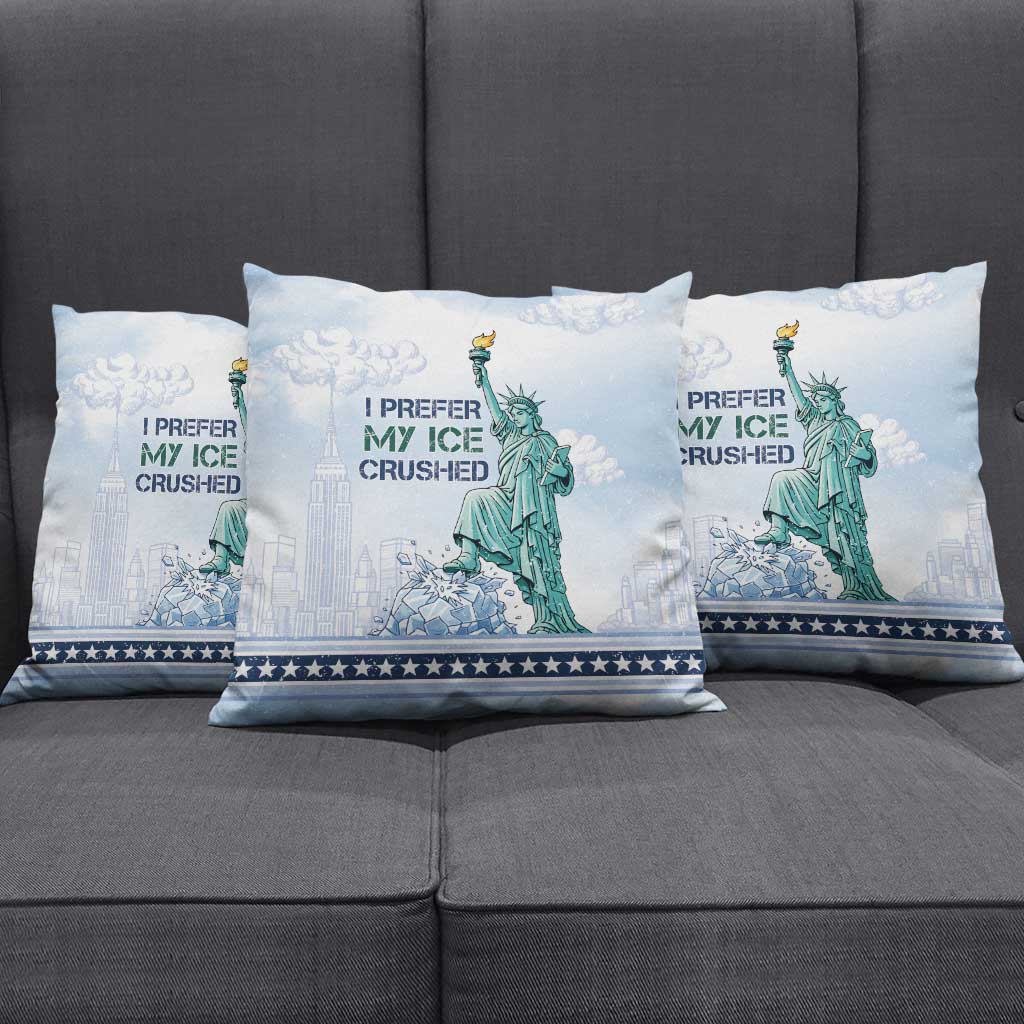 I Prefer My Ice Crushed Pillow Cover Retro Style