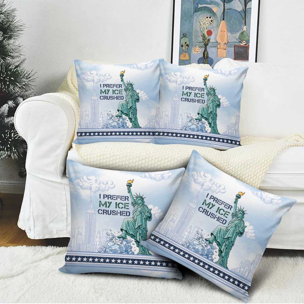 I Prefer My Ice Crushed Pillow Cover Retro Style