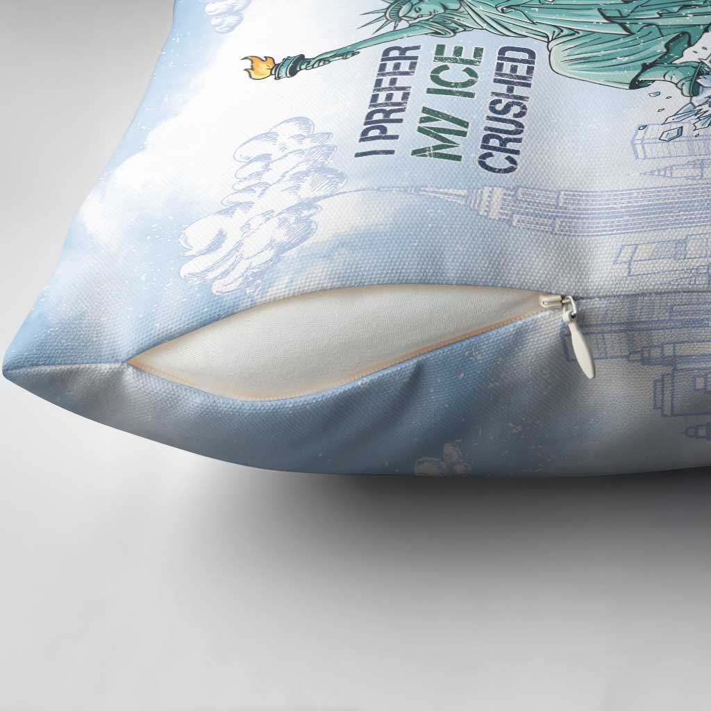 I Prefer My Ice Crushed Pillow Cover Retro Style