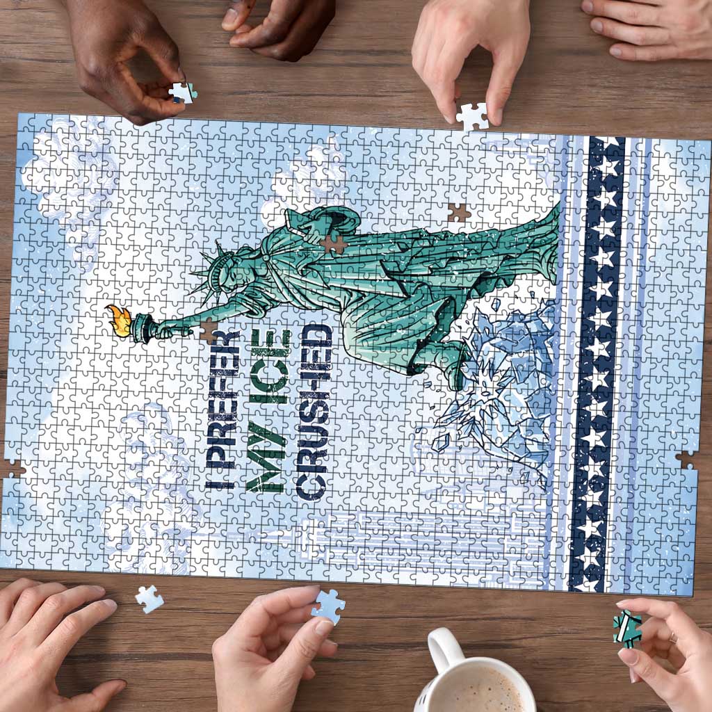 I Prefer My Ice Crushed Puzzle Retro Style
