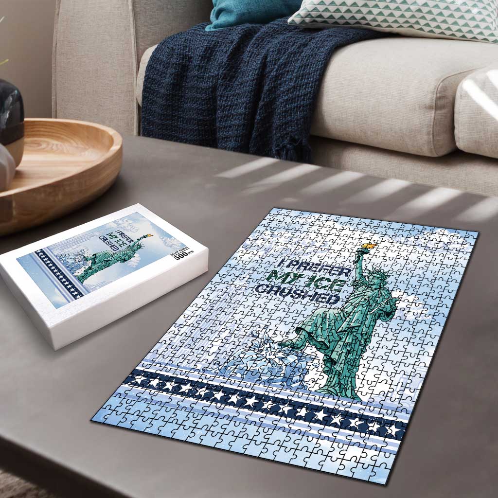 I Prefer My Ice Crushed Puzzle Retro Style