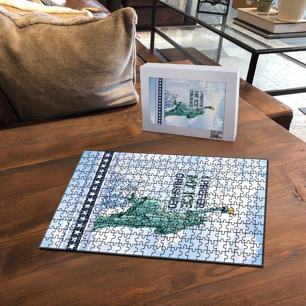 I Prefer My Ice Crushed Puzzle Retro Style