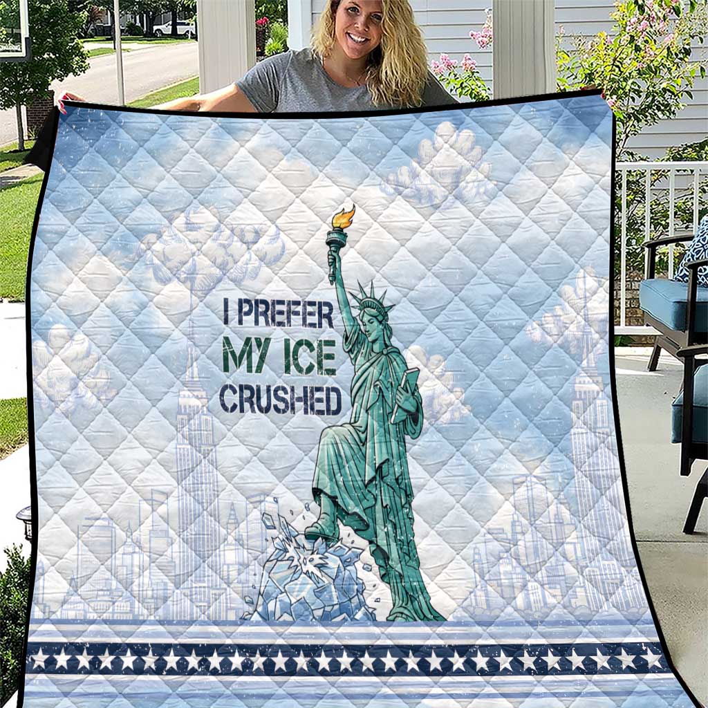 I Prefer My Ice Crushed Quilt Retro Style