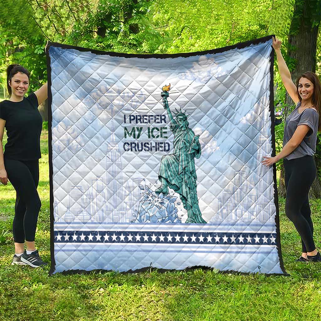 I Prefer My Ice Crushed Quilt Retro Style