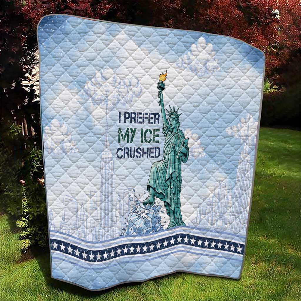 I Prefer My Ice Crushed Quilt Retro Style