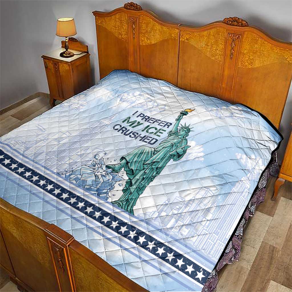I Prefer My Ice Crushed Quilt Retro Style