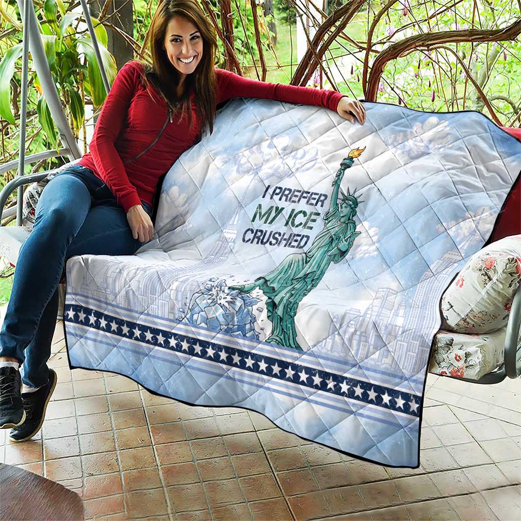 I Prefer My Ice Crushed Quilt Retro Style