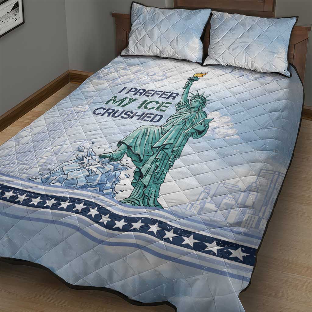 I Prefer My Ice Crushed Quilt Bed Set Retro Style