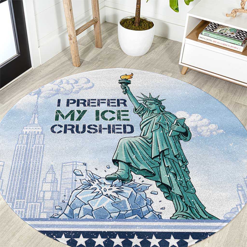 I Prefer My Ice Crushed Round Carpet Retro Style
