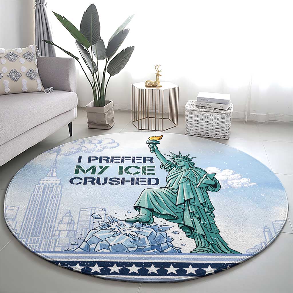 I Prefer My Ice Crushed Round Carpet Retro Style