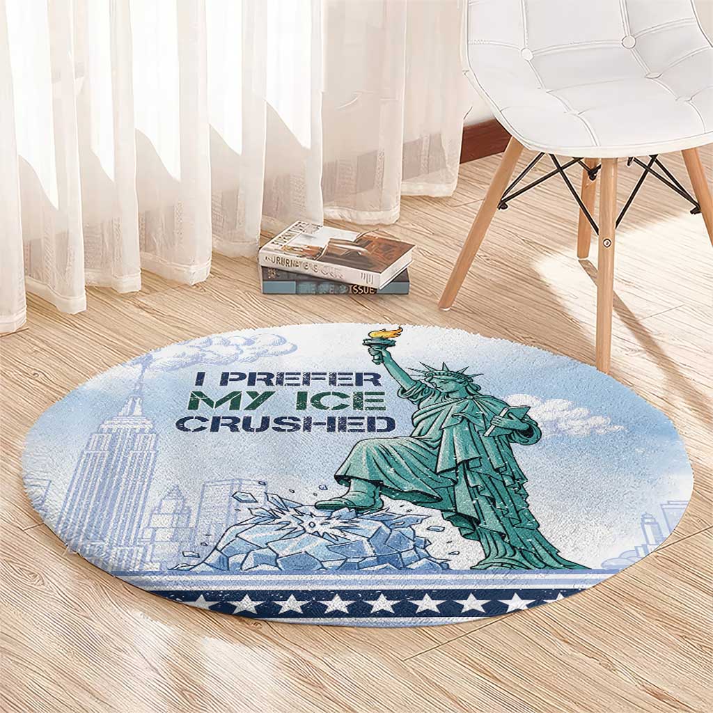 I Prefer My Ice Crushed Round Carpet Retro Style