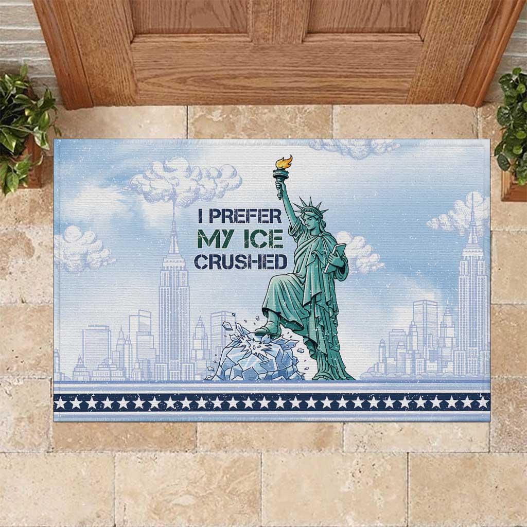 I Prefer My Ice Crushed Rubber Doormat Retro Style
