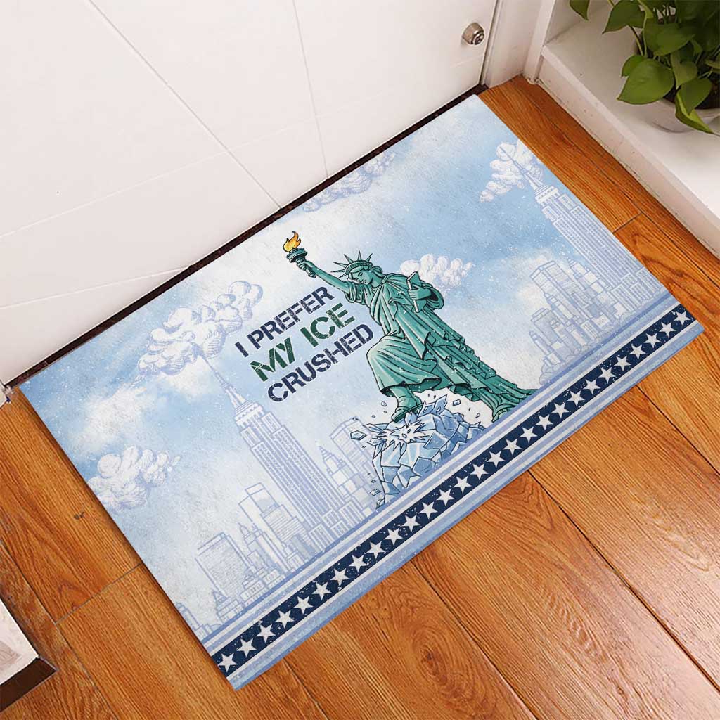 I Prefer My Ice Crushed Rubber Doormat Retro Style