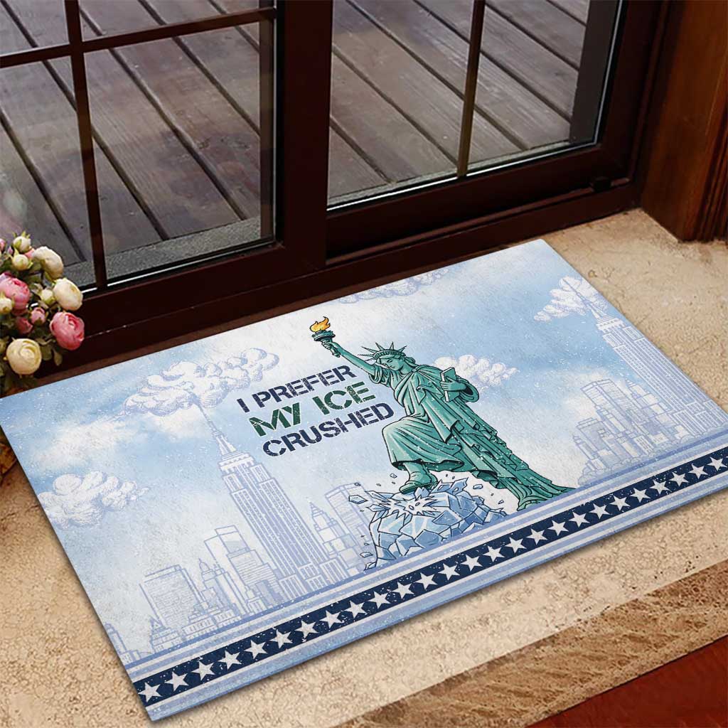 I Prefer My Ice Crushed Rubber Doormat Retro Style