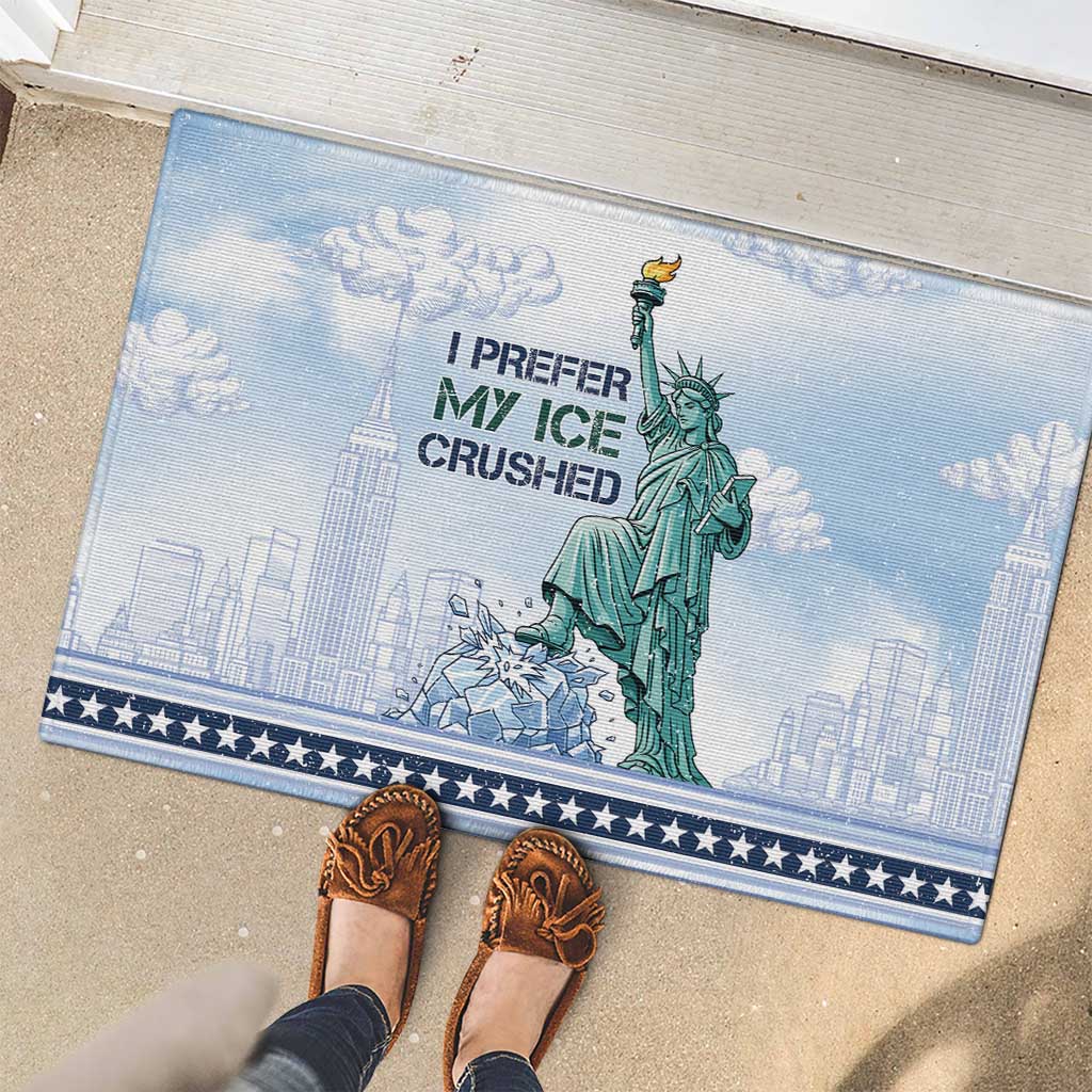 I Prefer My Ice Crushed Rubber Doormat Retro Style