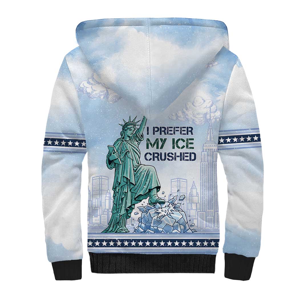 I Prefer My Ice Crushed Sherpa Hoodie Retro Style