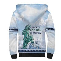 I Prefer My Ice Crushed Sherpa Hoodie Retro Style