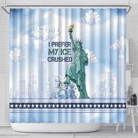 I Prefer My Ice Crushed Shower Curtain Retro Style