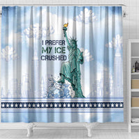 I Prefer My Ice Crushed Shower Curtain Retro Style