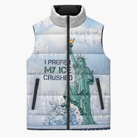 I Prefer My Ice Crushed Sleeveless Puffer Jacket Retro Style