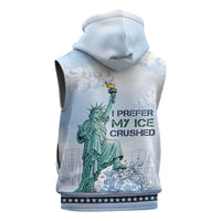 I Prefer My Ice Crushed Sleeveless Zip Hoodie Retro Style