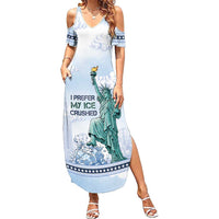I Prefer My Ice Crushed Summer Maxi Dress Retro Style